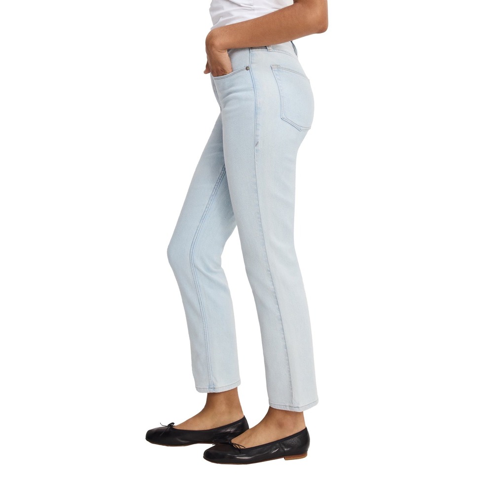 Good‎ American Good Straight High Rise Jeans Light Blue Wash Size 6/28 - Picture 2 of 12